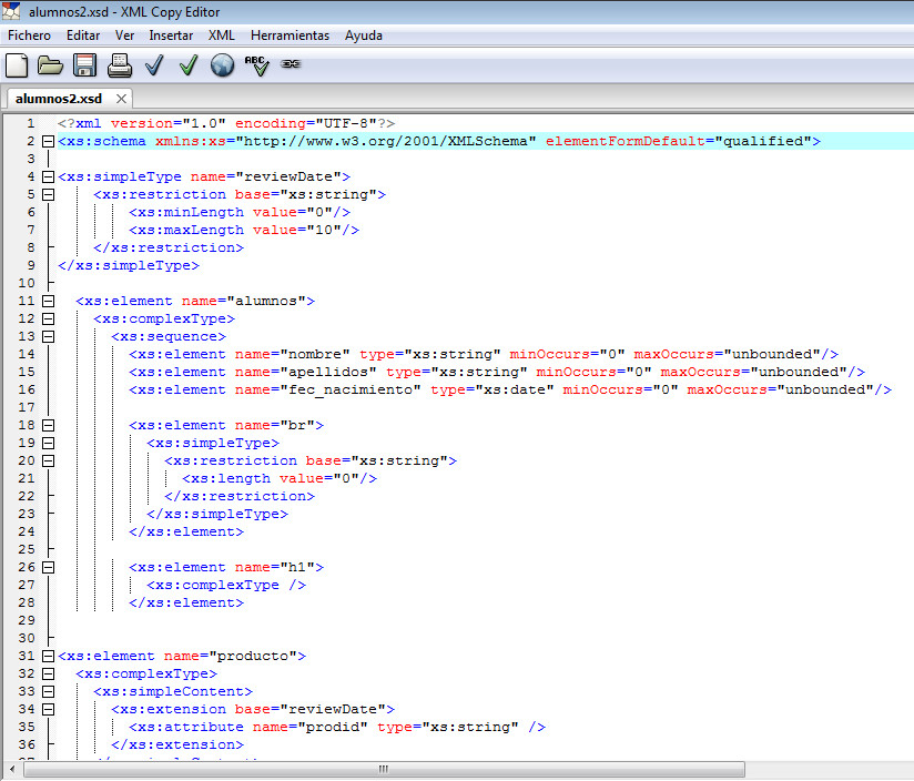 Ejercicios prácticos de XSD TicArte