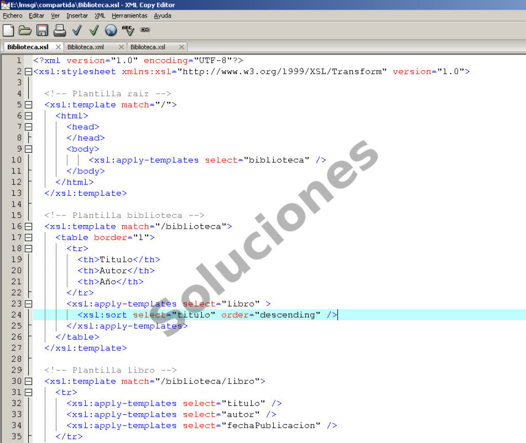 Soluciones XSLT