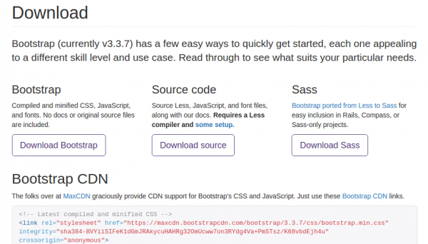 Descargas de Bootstrap