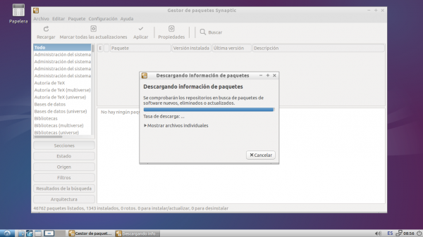 Actualizando con Synaptic