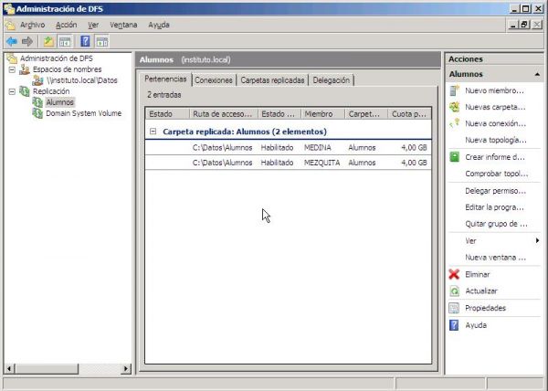 Replicación finalizada